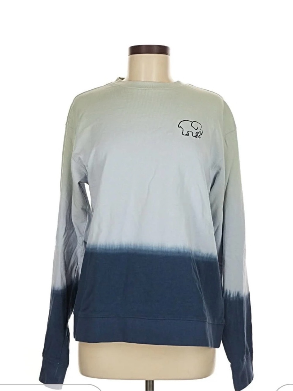 ivory ella Crewneck Sweatshirt with Elephant Logo. super soft